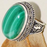 Mal 126c bague chevaliere t59 17x25mm malachite achat vente bijou argent 925