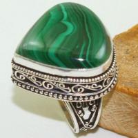 Mal 127a bague chevaliere t59 25x25mm malachite achat vente bijou argent 925