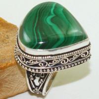 Mal 127b bague chevaliere t59 25x25mm malachite achat vente bijou argent 925