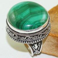 Mal 128a bague chevaliere t58 24mm malachite achat vente bijou argent 925