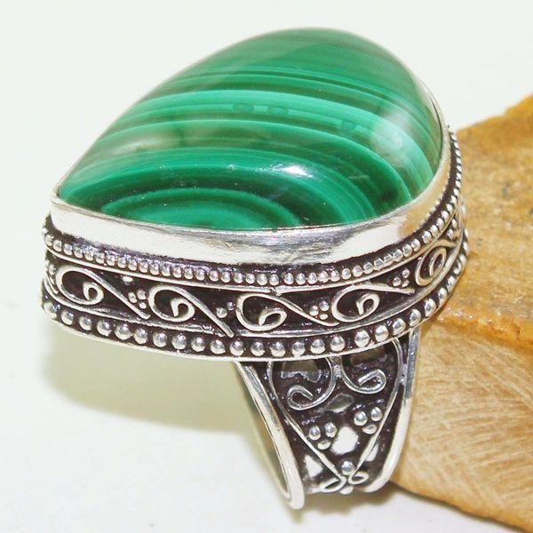 Mal 129a bague chevaliere t59 18x25mm malachite achat vente bijou argent 925