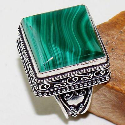 Mal 132a bague chevaliere t61 19x19mm malachite achat vente bijou argent 925