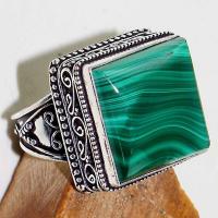 Mal 132c bague chevaliere t61 19x19mm malachite achat vente bijou argent 925