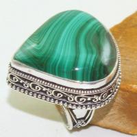 Mal 133a bague chevaliere t61 26x28mm malachite achat vente bijou argent 925