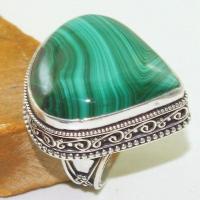 Mal 133b bague chevaliere t61 26x28mm malachite achat vente bijou argent 925