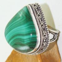 Mal 133c bague chevaliere t61 26x28mm malachite achat vente bijou argent 925