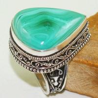 Mal 134a bague chevaliere t57 22x28mm malachite achat vente bijou argent 925