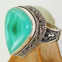 Mal 134c bague chevaliere t57 22x28mm malachite achat vente bijou argent 925