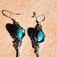 Mal 137b boucles oreilles 0x15mm malachite achat vente bijou argent 925