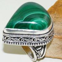 Mal 167a bague chevaliere t59 22x26mm malachite achat vente bijoux argent 925 ethnique