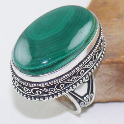 Mal 168a bague chevaliere t59 18x28mm malachite achat vente bijoux argent 925 ethnique