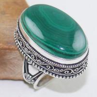 Mal 168b bague chevaliere t59 18x28mm malachite achat vente bijoux argent 925 ethnique