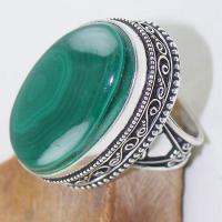 Mal 168c bague chevaliere t59 18x28mm malachite achat vente bijoux argent 925 ethnique