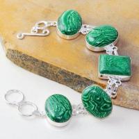 Mal 170d bracelet malachite 18x22mm achat vente loisirs creatifs