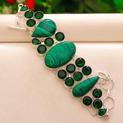 Mal 180a bracelet malachite tourmaline 22x35mm achat vente loisirs creatifs