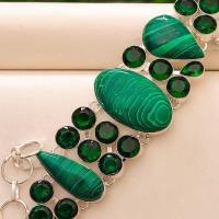 Mal 180b bracelet malachite tourmaline 22x35mm achat vente loisirs creatifs