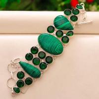 Mal 180d bracelet malachite tourmaline 22x35mm achat vente loisirs creatifs