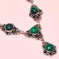 Mal 182c collier parure sautoir malachite achat vente bijoux argent 925 ethnique