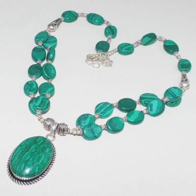 Mal 184b collier parure pendentif 24x34mm malachite achat vente bijoux argent 925 ethnique