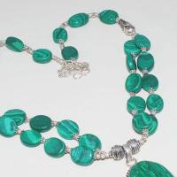 Mal 184e collier parure pendentif 24x34mm malachite achat vente bijoux argent 925 ethnique