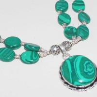 Mal 185c collier parure pendentif 24x34mm malachite achat vente bijoux argent 925 ethnique