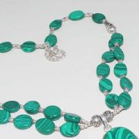 Mal 185e collier parure pendentif 24x34mm malachite achat vente bijoux argent 925 ethnique