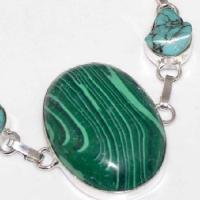 Mal 187c bracelet 24x32mm malachite turquoise achat vente bijoux argent 925 ethnique