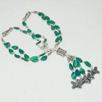 Mal 189a collier sautoir parure malachite 3rangs pendants papillon achat vente bijou argent 925