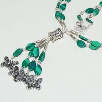 Mal 189b collier sautoir parure malachite 3rangs pendants papillon achat vente bijou argent 925