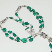 Mal 189c collier sautoir parure malachite 3rangs pendants papillon achat vente bijou argent 925