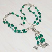 Mal 197a collier parure sautoir malachite pendants elephants achat vente bijoux argent 925