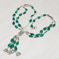 Mal 197d collier parure sautoir malachite pendants elephants achat vente bijoux argent 925