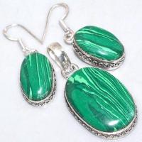 Mal 198d pendentif boucles oreilles malachite pendants achat vente bijoux argent 926