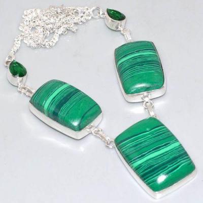 Mal 199a collier parure sautoir malachite achat vente bijoux argent 925 ethnique