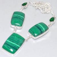 Mal 199d collier parure sautoir malachite achat vente bijoux argent 925 ethnique