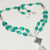 Mal 200c collier parure sautoir malachite pendants fleurs achat vente bijoux argent 925 ethnique