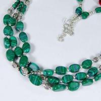 Mal 202b collier parure sautoir malachite achat vente bijoux argent 925 ethnique