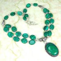 Mal 203a collier parure sautoir pe dentif malachite achat vente bijoux argent 925 ethnique