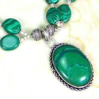 Mal 203c collier parure sautoir pe dentif malachite achat vente bijoux argent 925 ethnique