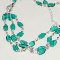 Mal 204b collier parure sautoir 40gr malachite achat vente bijoux argent 925 ethnique 1