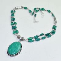 Mal 206d collier parure sautoir 48gr pendentif malachite achat vente bijoux argent 925 ethnique