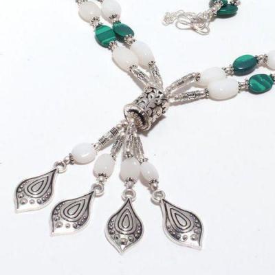 Mal 207b collier parure sautoir 50gr pendentif gouttes malachite opale achat vente bijoux argent