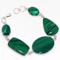 Mal 213a bracelet 14gr malachite verte achat vente bijoux argent 925 ethnique