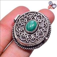 Mal 215a bague poison 14gr malachite verte 28x30mm achat vente bijoux argent 925 ethnique