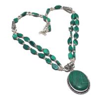 Mal 219a collier pendentif 25x35mm 41gr malachite achat vente bijoux argent