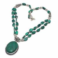 Mal 219d collier pendentif 25x35mm 41gr malachite achat vente bijoux argent