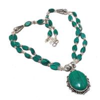 Mal 220a collier pendentif 25x35mm 44gr malachite achat vente bijoux argent