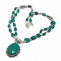 Mal 220d collier pendentif 25x35mm 44gr malachite achat vente bijoux argent