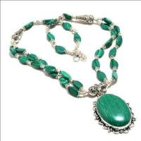 Mal 221a collier pendentif 25x35mm 47gr malachite achat vente bijoux argent