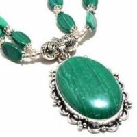 Mal 221c collier pendentif 25x35mm 47gr malachite achat vente bijoux argent